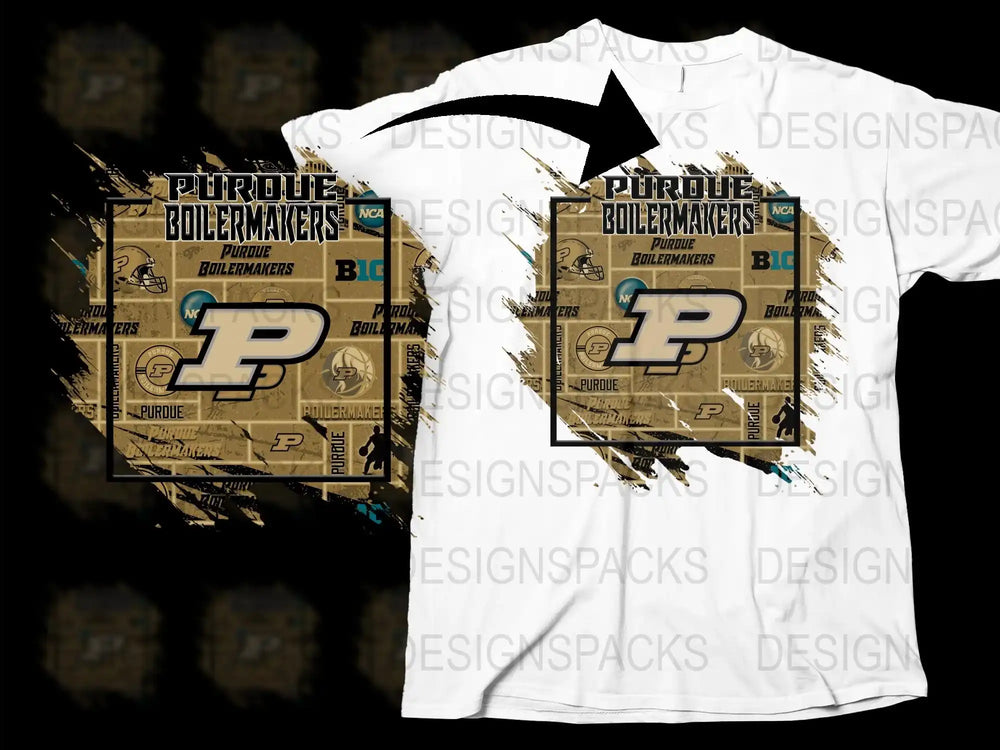 Purdue Boilermakers T-Shirt, Vintage Sports Design, College Football Tee, Fan Apparel