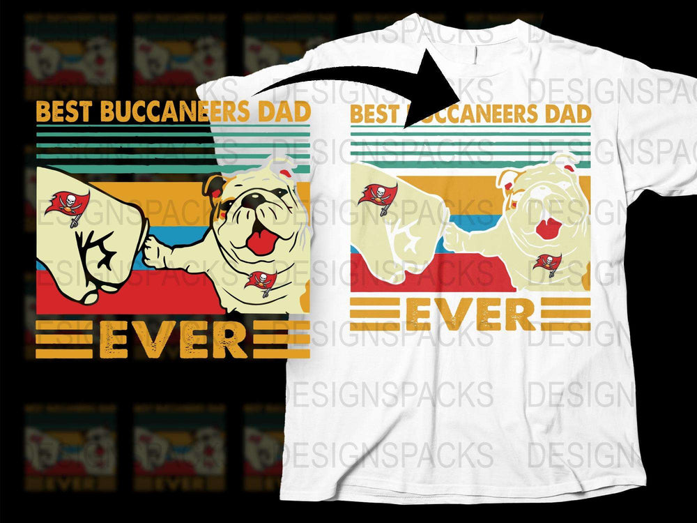 Best Buccaneers Dad Ever T-Shirt, Father's Day Gift, Sports Team Fan Shirt, Colorful Graphic Tee, Unique Dad Birthday Present