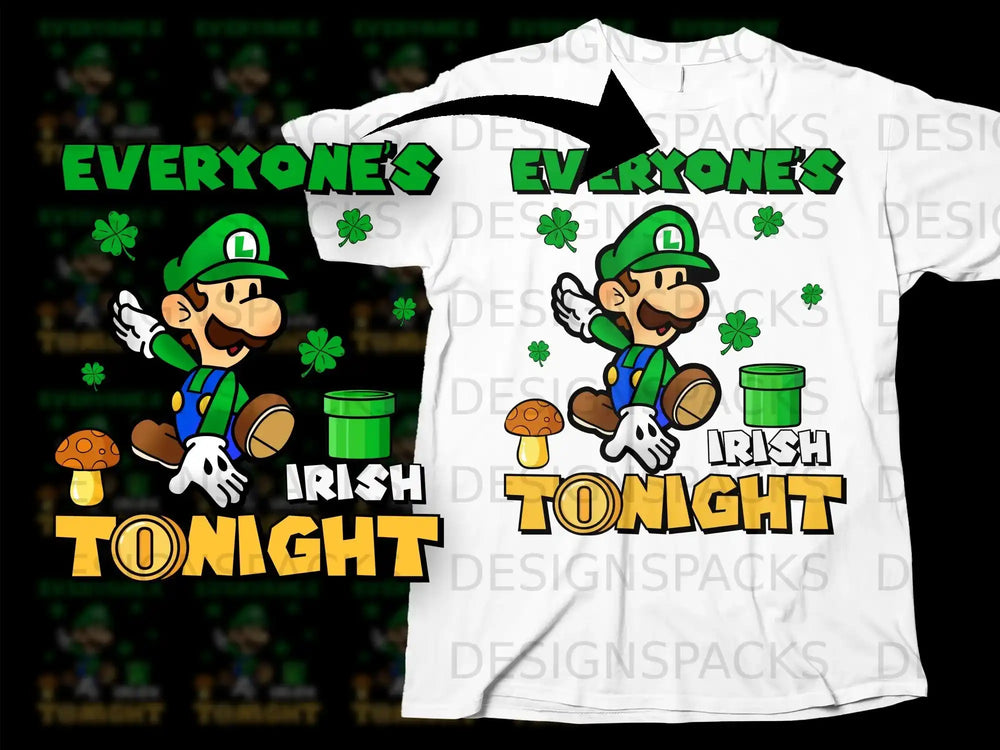 EVERYONE'S IRISH TONIGHT Luigi St Patricks Day product type