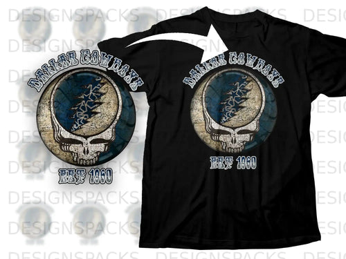 Dallas Cowboys Est 1960 Skull Design T-Shirt