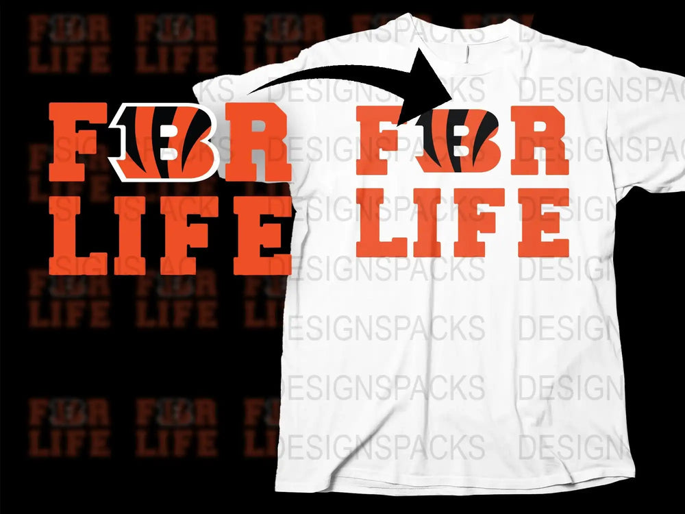 Fiber For Life Bold Orange Text Graphic T-Shirt, Casual Unisex Cotton Tee