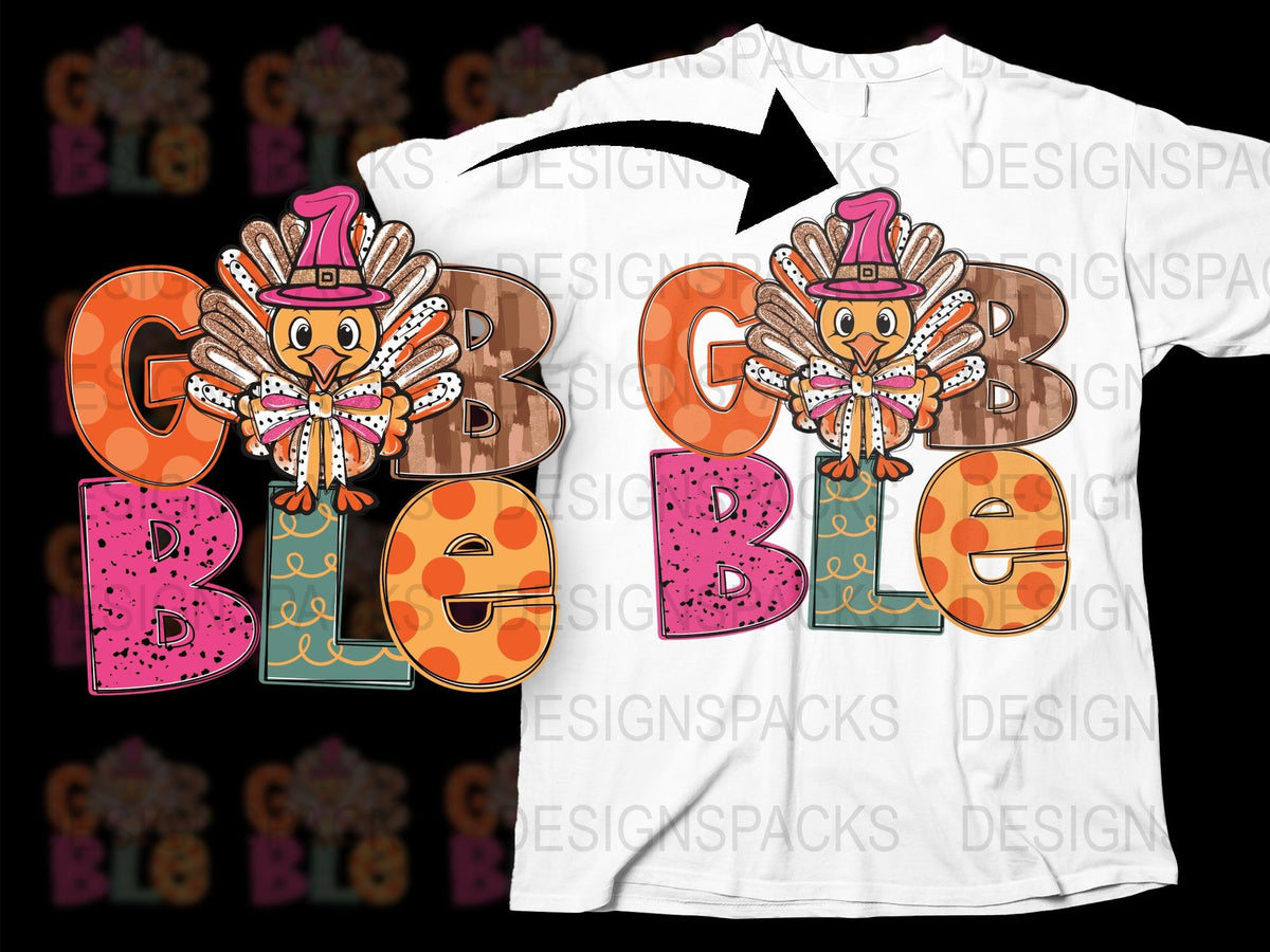 Thanksgiving Turkey BOBE Graphic T-Shirt, Colorful Fall Season Unisex Tee, Festive Autumn Apparel for All Ages