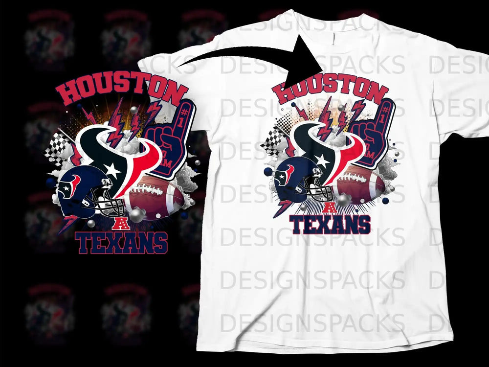 Houston Texans Graphic Design Fan Apparel T-Shirt