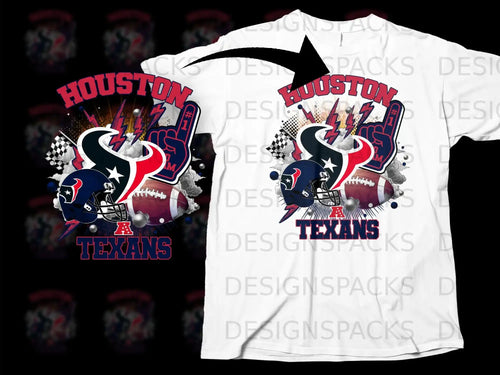 Houston Texans Graphic Design Fan Apparel T-Shirt
