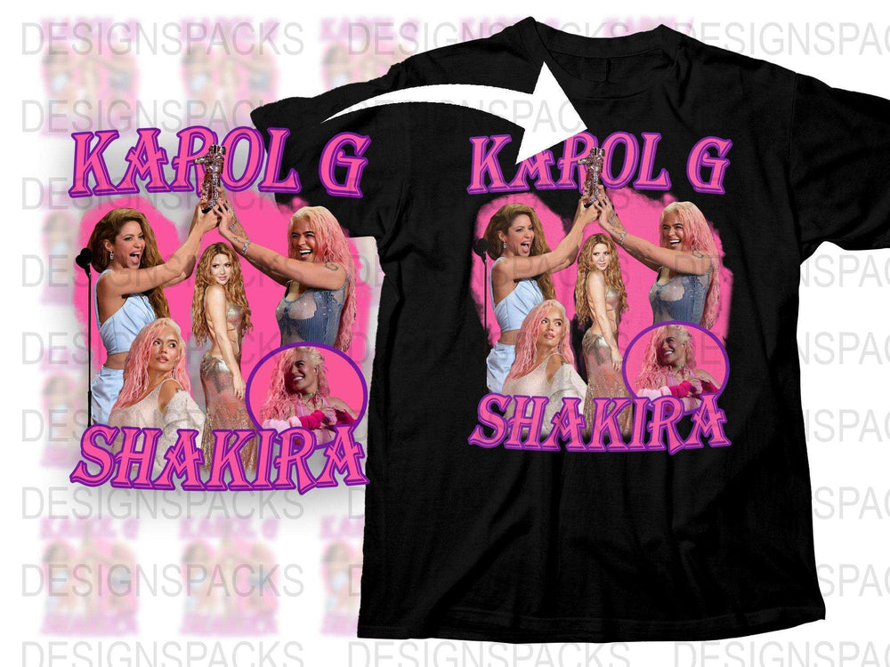 Shakira Fan T-Shirt, Pop Music Tee, Vintage Style Concert Merch, Kaprol G Design, Gift for Music Lovers