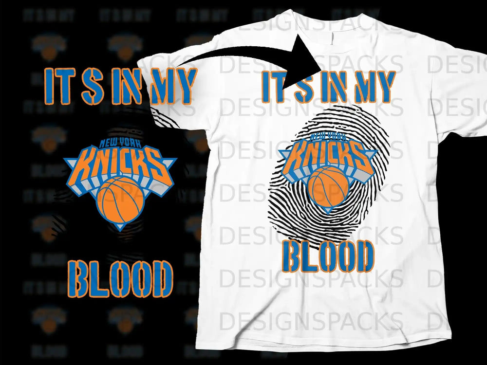 New York Knicks Its In My Blood Basketball T-shirt