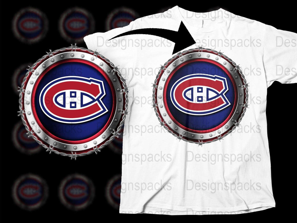 Montreal Canadiens Logo T-Shirt, NHL Team Graphic Tee, Casual Sports Apparel, Unisex Cotton Shirt