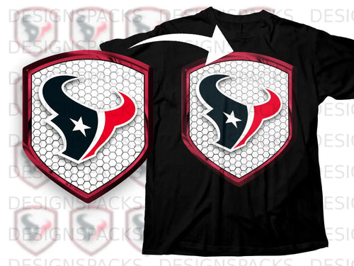 Bold Sports Team Logo Graphic on Black T-Shirt