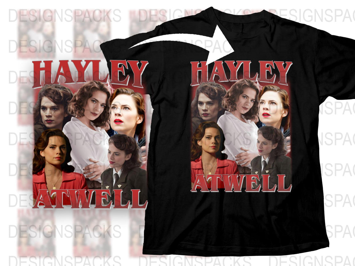 Hayley Atwell Inspired T-Shirt, Multiple Poses Design, Fan Apparel, Graphic Tee for Women and Men, Unique Gift Idea