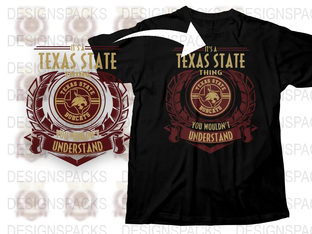 Texas State Logo T-Shirt, Unique Local Pride, Maroon Graphic Tee, Unisex Cotton Top