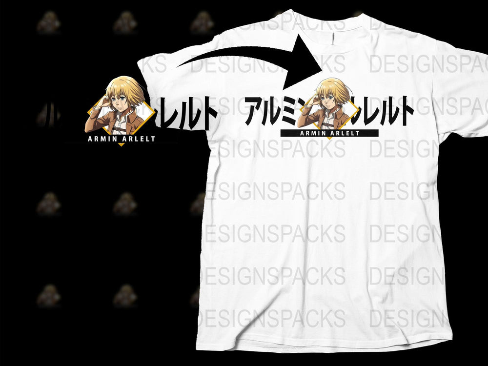 Anime Armin Arlert Graphic T-Shirt, Shingeki No Kyojin Character Tee, Unisex Manga Shirt, Fan Gift