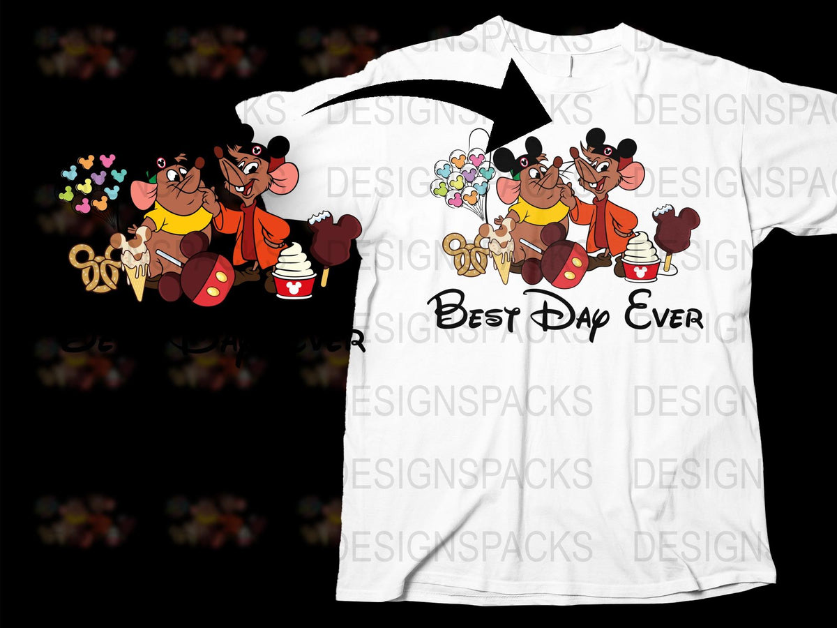 Disney Inspired T-Shirt, Cartoon Bears Graphic Tee, Fun Family Matching Shirt, Best Day Ever, Casual Wear