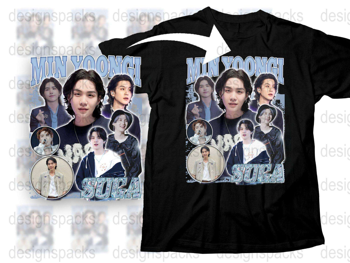 Min Yoongi SUGA BTS Fan T-Shirt, K-Pop Idol Graphic Tee, Unisex Music Merchandise, Gift for BTS Army
