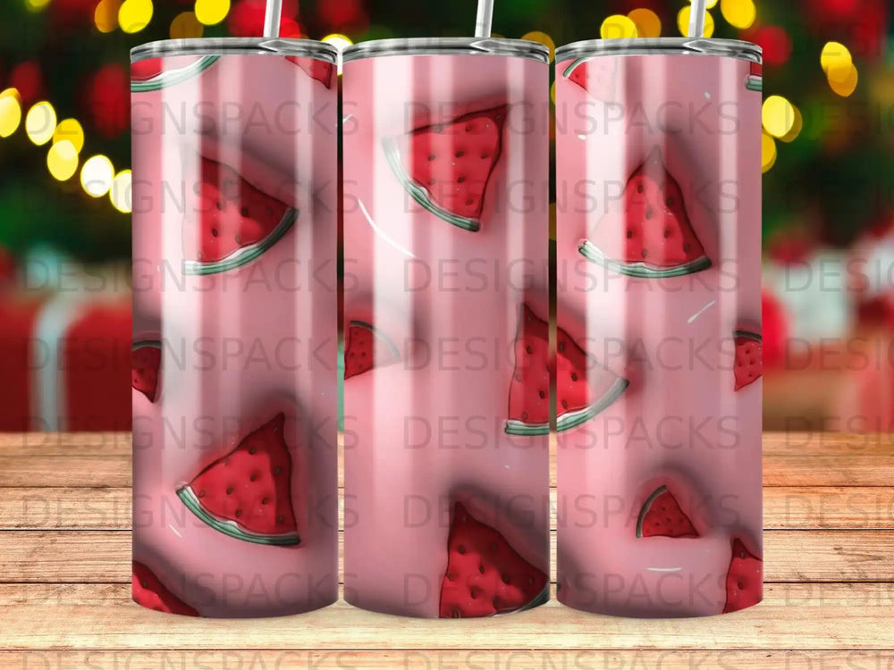 Pink Watermelon Slices Red Green Bokeh Design product type