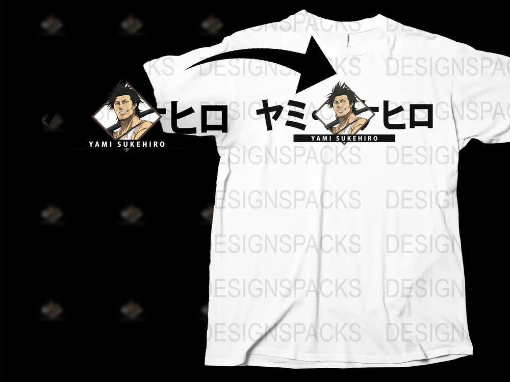 Yami Sukehiro Anime T-Shirt, Black Clover Manga Inspired Tee, Unisex Graphic Shirt, Otaku Clothing, Fan Merchandise, Casual Wear