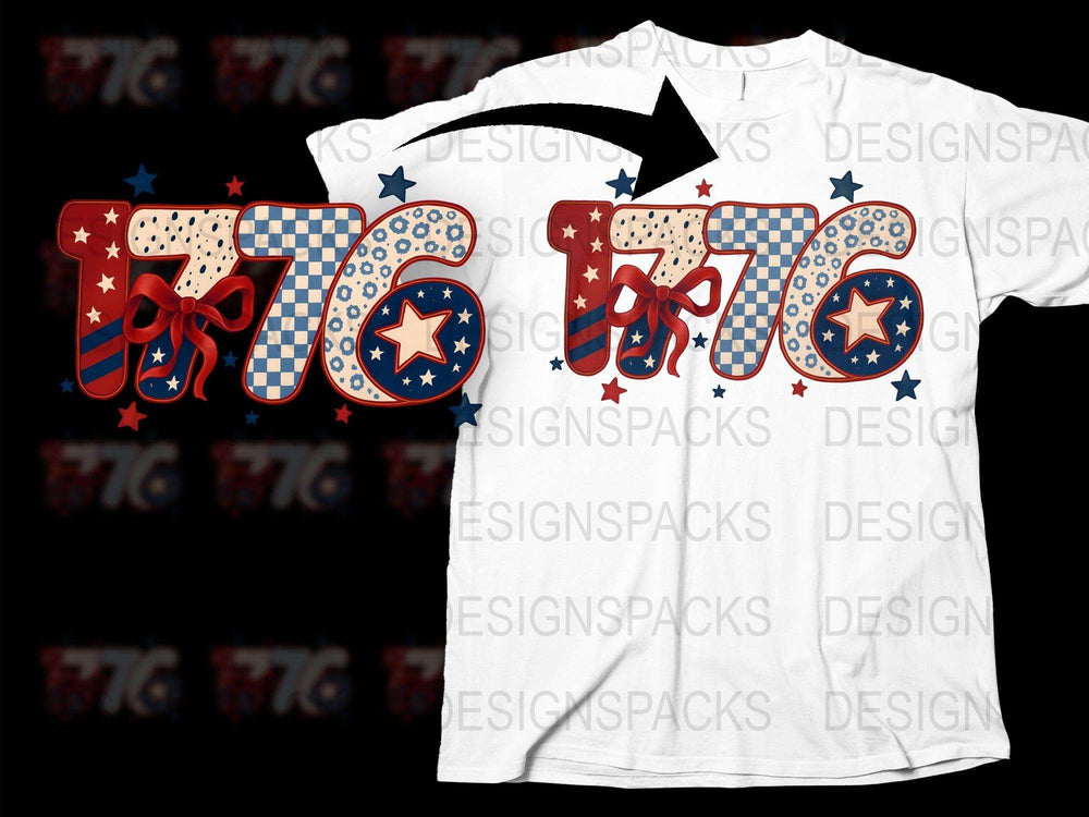 Patriotic 1776 T-Shirt, Independence Day Shirt, USA Flag Stars Design, July 4th Celebration Tee, Red White Blue American Shirt
