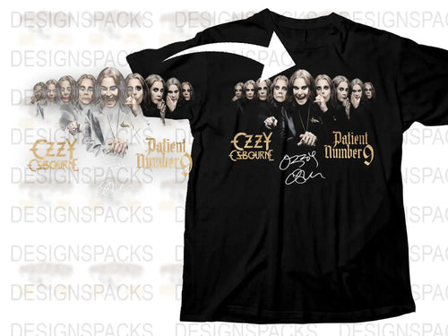 Ozzy Osbourne T-Shirt, Black Sabbath Rock Band Tee, Patient Number 9 Graphic, Signature Merchandise