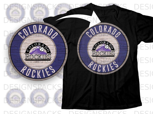 Colorado Rockies Circular Design Baseball Fan Product