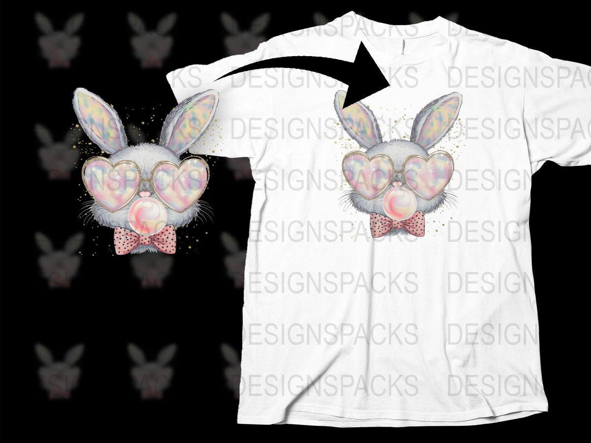 Cute Bunny Face T-Shirt, Kids Easter Rabbit Graphic Tee, Spring Holiday Apparel, Animal Print Shirt