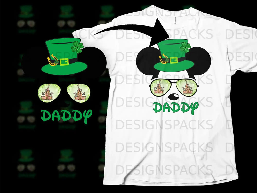 Daddy Mickey Green Hat Shamrock Horseshoe Castle Sunglasses product type