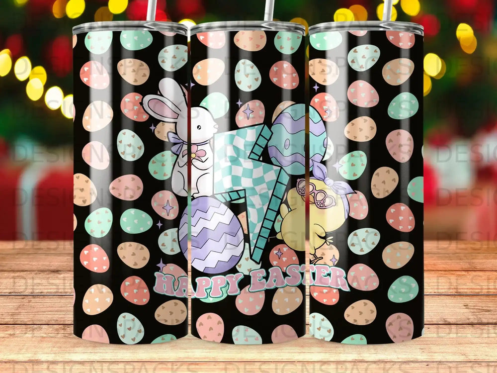 Happy Easter Bunny Chick Egg Design Black product type