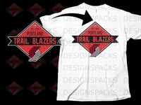 Load image into Gallery viewer, Portland Trail Blazers Retro Graphic T-Shirt Design
