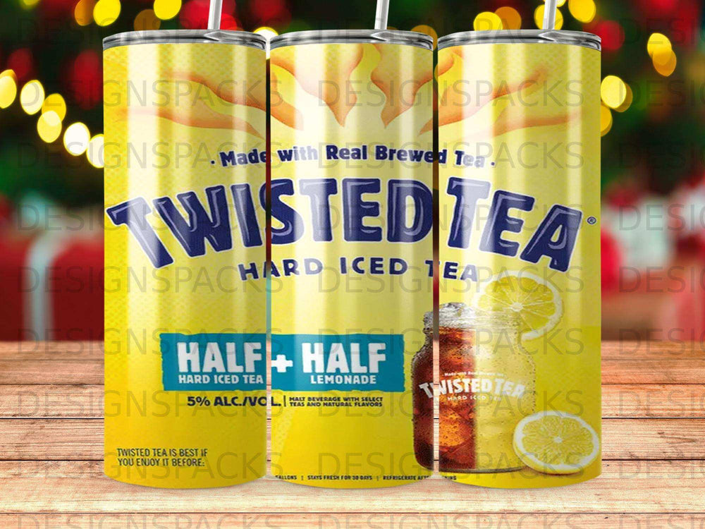 Twisted Tea Hard Iced Tea and Lemonade tumbler with logo.