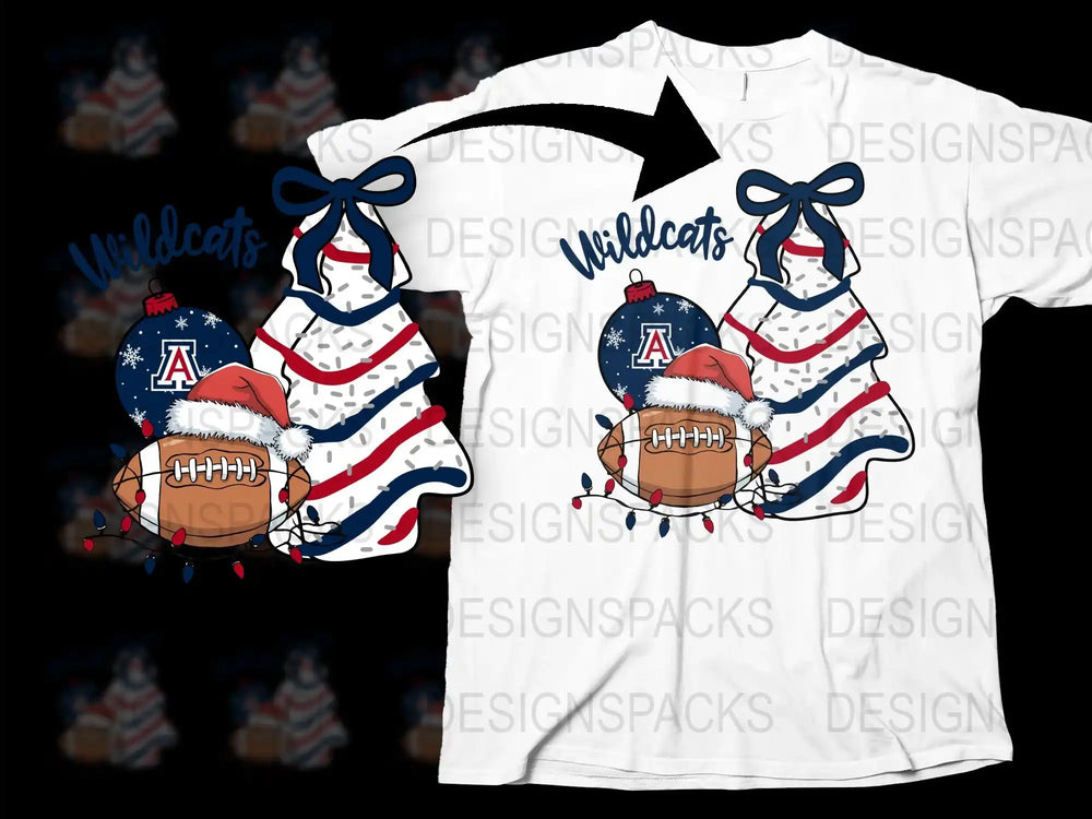Patriotic Wildcats Football T-Shirt, USA Flag Colors, High School Team Spirit, Sports Fan Apparel, Unisex Graphic Tee