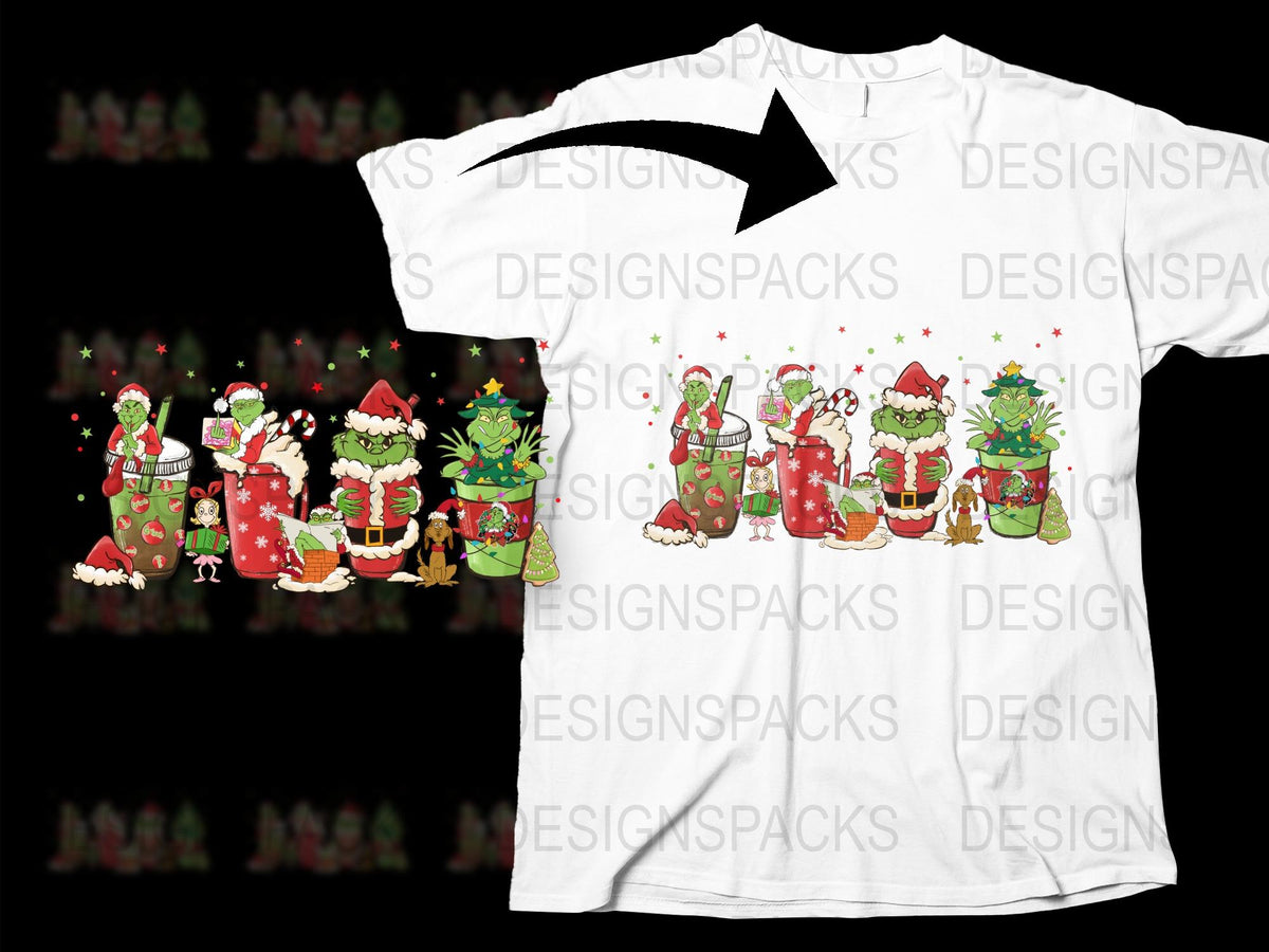 Festive Santa and Elves Christmas T-Shirt, Holiday Family Matching Tee, Cute Xmas Graphic Shirt for Adults and Kids