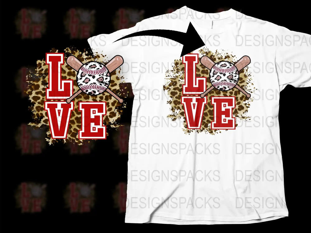 Love Baseball T-Shirt, Sports Graphic Tee, Baseball Bat and Ball Shirt, Unisex Adult Fashion, Athletic Apparel