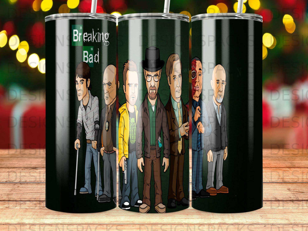 Breaking Bad characters including Walter White, Jesse Pinkman, and Gus Fring.
