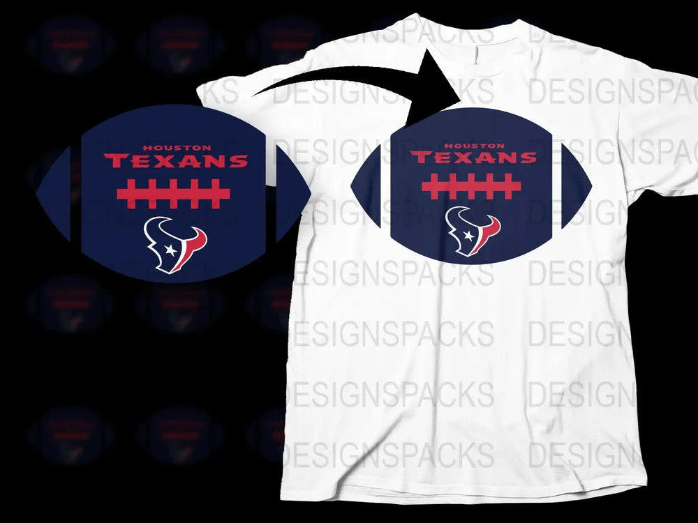 Houston Texans T-Shirt, Football Fan Apparel, Unisex White Sports Tee, Casual Wear, Gift for Sports Fans