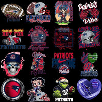 Load image into Gallery viewer, 95 Mega Football Team New England Patriots Mixed V4 Designs Bundle PNG
