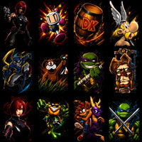 将图片加载到图库查看器中，95 Mixed Legends Gaming V1 Streetwear Halftone Designs Bundle PNG
