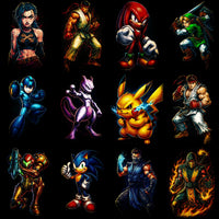 将图片加载到图库查看器中，95 Mixed Legends Gaming V1 Streetwear Halftone Designs Bundle PNG
