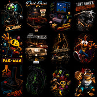将图片加载到图库查看器中，95 Mixed Legends Gaming V1 Streetwear Halftone Designs Bundle PNG
