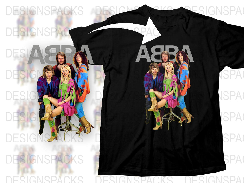 ABBA Vintage Band T-Shirt, Retro 70s Pop Music Group Tee, Classic Rock Shirt, Unisex Graphic Tee, Collectible Music Merchandise