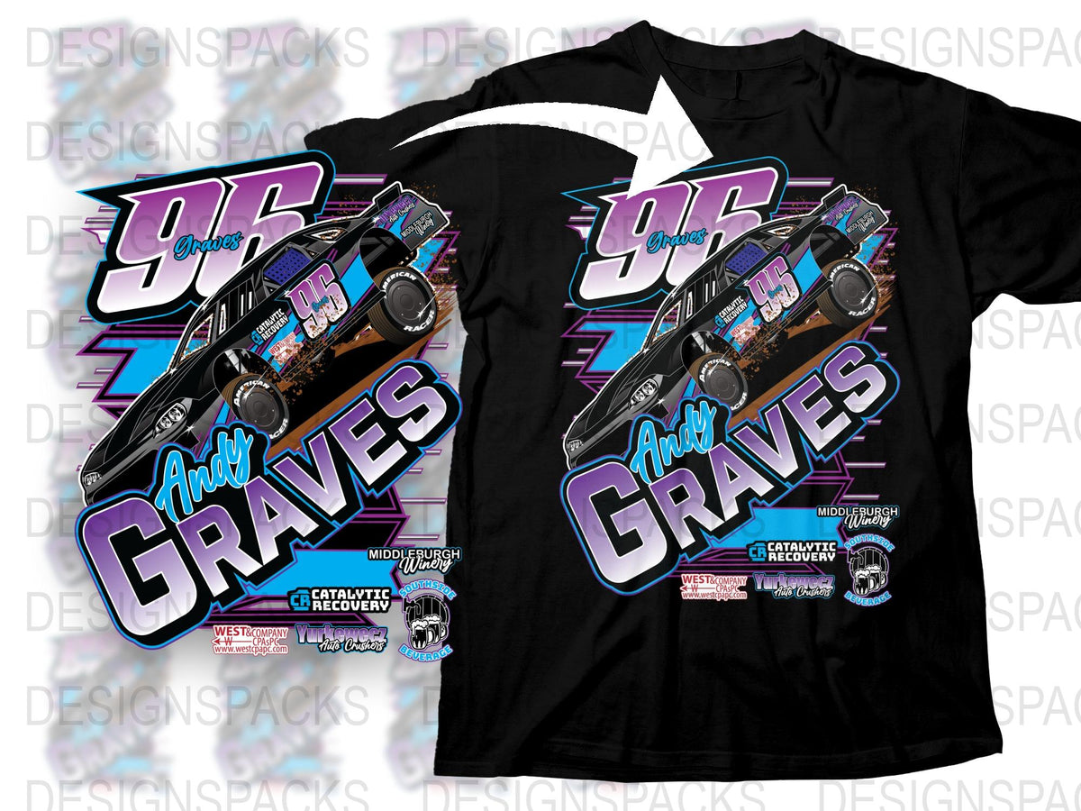 Andy Graves Graphic T-Shirt, Vintage Car Boombox Design, Retro Style Tee, Unique Streetwear, Unisex Fashion Top