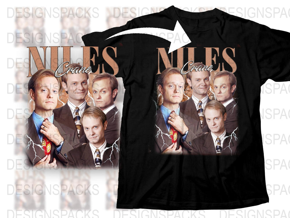 Niles Crane T-Shirt, Frasier TV Show Fan Merch, Multiple Poses, Graphic Tee, Unisex Clothing