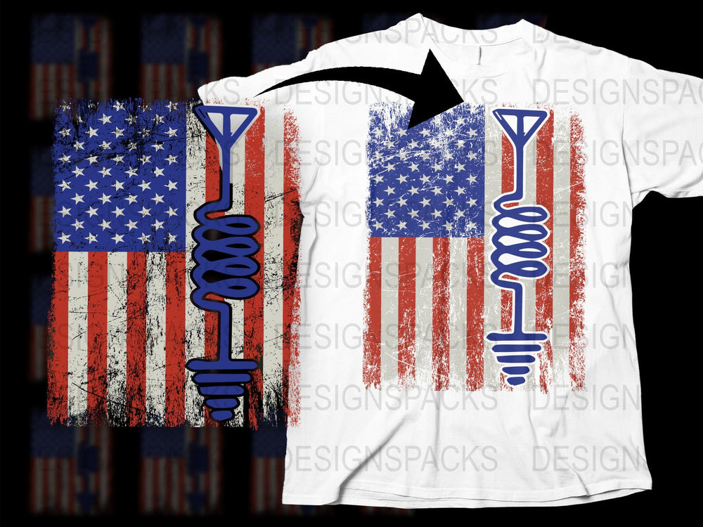 American Flag Baseball Bat Graphic T-Shirt, Patriotic Red White Blue Sports Tee, Unisex Casual Summer Top, Fourth of July Apparel