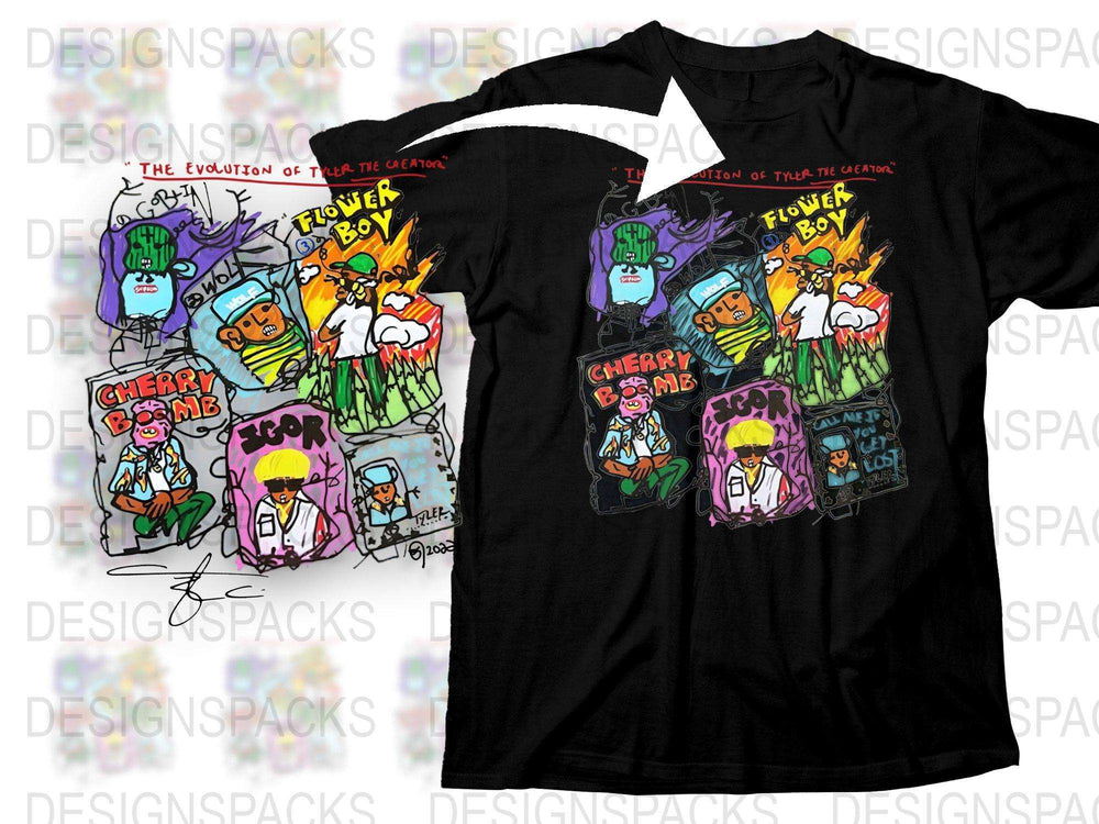 Graphic Novel Style T-Shirt, Evolution of The Ice Cream, Unique Comic Design, Colorful Cotton Tee