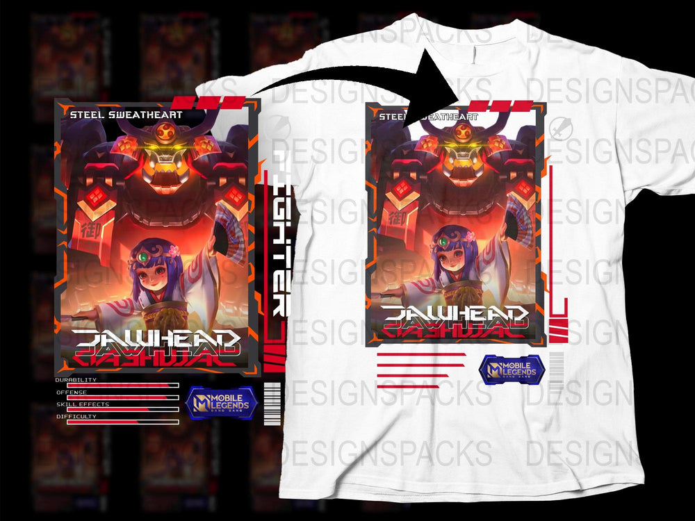 Mobile Legends Jawhead Steel Sweetheart T-Shirt, Gaming Graphic Tee, Unisex Fashion Shirt
