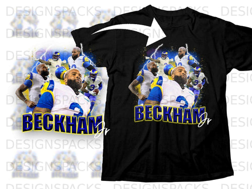 Black t-shirt with Odell Beckham Jr. graphic and 