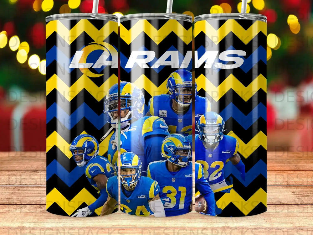 LA RAMS Football Team Players Chevron Pattern Tumbler product type