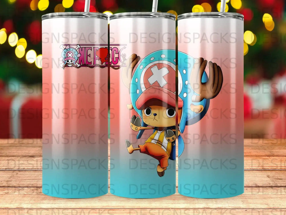 One Piece Chopper Red Blue Gradient Tumbler Anime product type