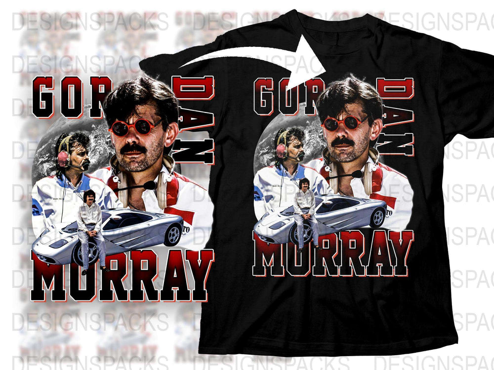 Vintage Gor Dan Mur Ray T-Shirt, Retro Race Car Driver Graphic Tee, Unique Motorsport Fan Gift, Bold Printed Casual Wear
