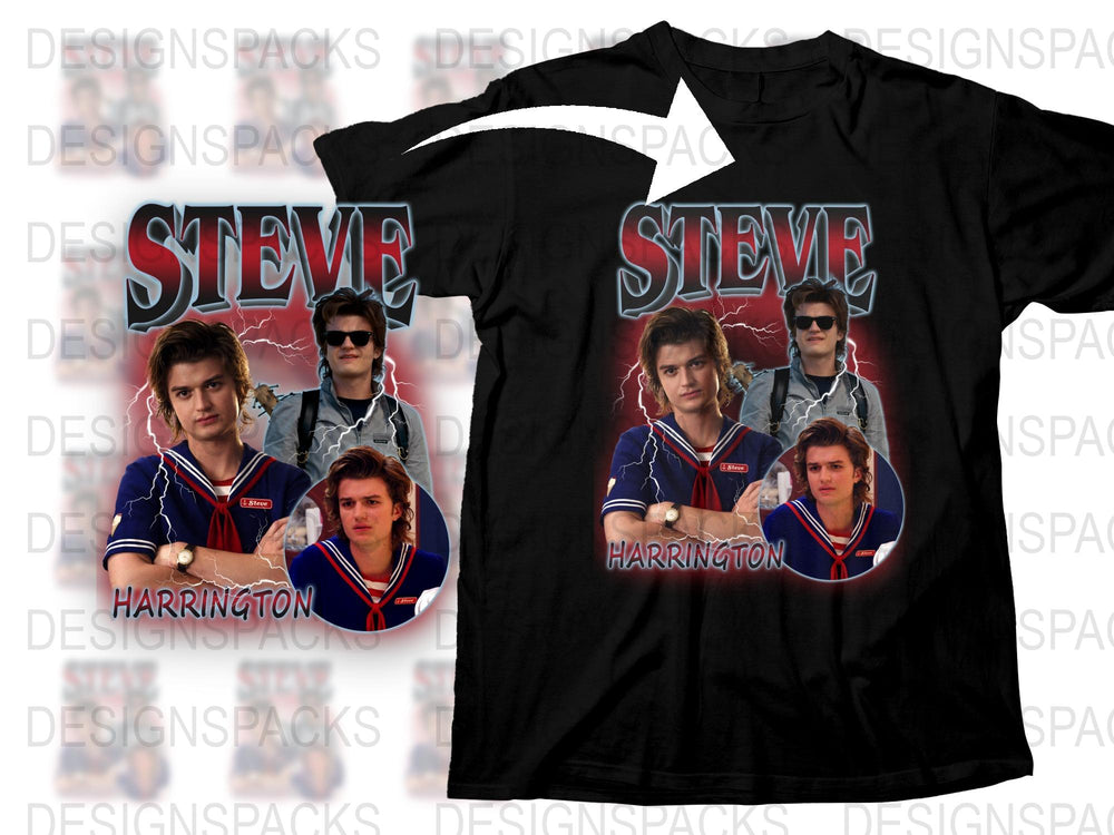 Steve Harrington T-Shirt, Stranger Things Inspired Tee, Retro 80s Style Graphic Shirt, Fan Gift Idea