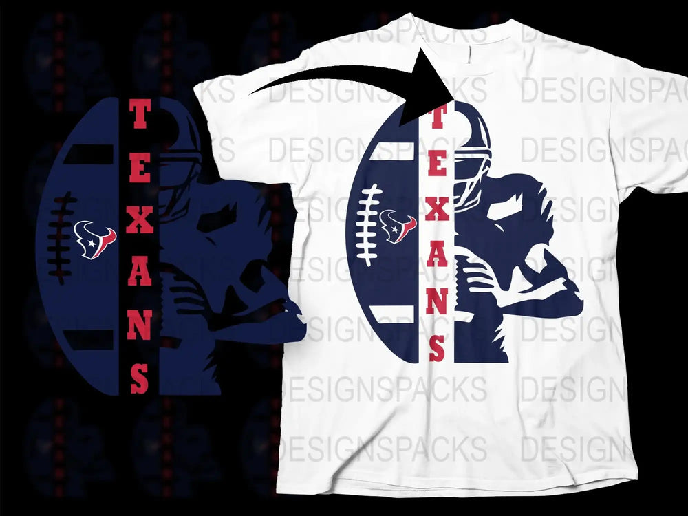 Houston Texans Inspired Football T-Shirt, Graphic Team Design, Sports Fan Apparel, Casual Wear