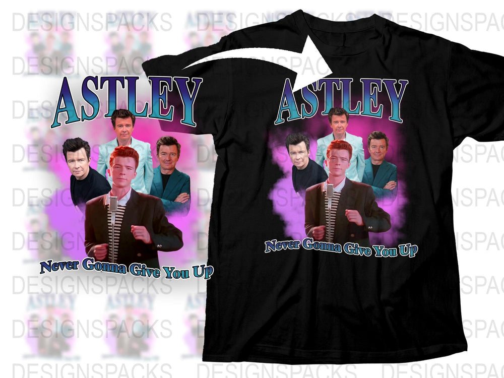 Vintage Astley Graphic T-Shirt, Retro 80s Pop Icon, Never Gonna Give You Up Tee, Unisex Fashion