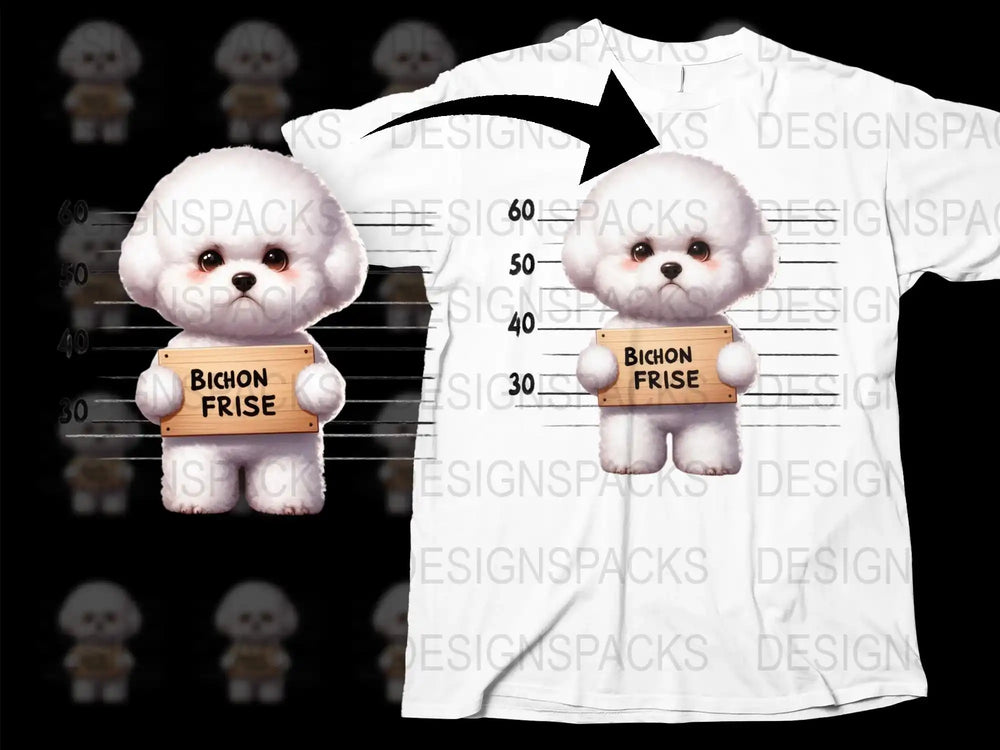 Bichon Frise T-Shirt, Cute Dog Graphic Tee, Animal Lover Gift, Unisex Adult Clothing, Pet Owner Shirt, Soft Cotton Fabric